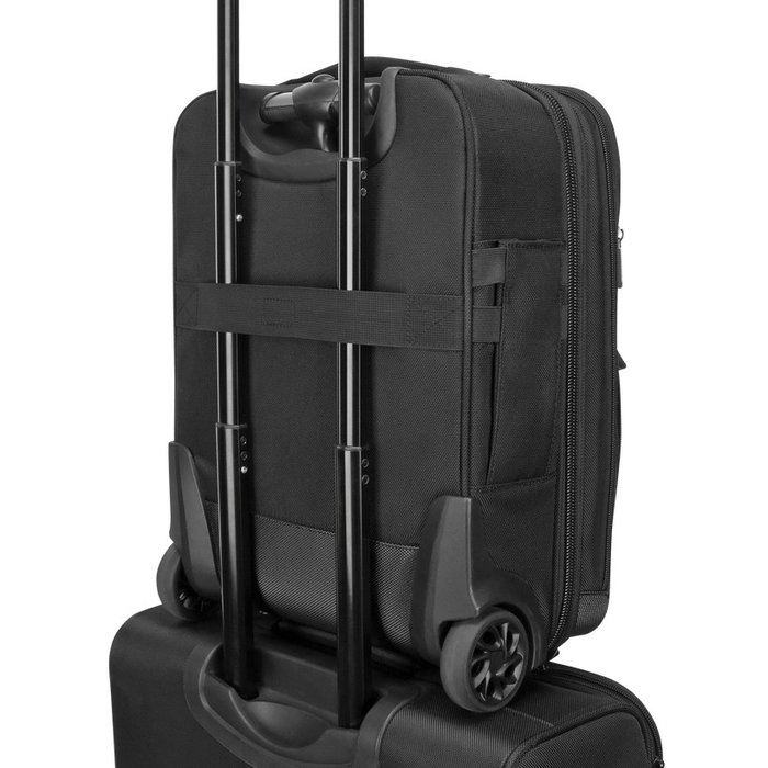 Targus CitySmart Maleta de Cabina Compacta con Ruedas 12-15.6" para Portátil, Protección Anticaídas SafePort y Compartimento Ropa