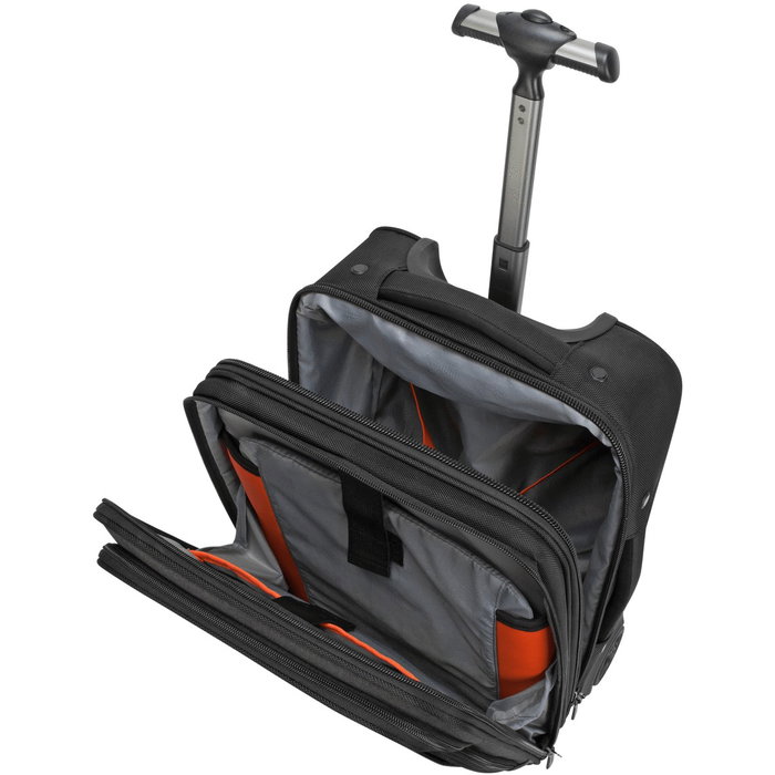 Targus CitySmart Maleta de Cabina Compacta con Ruedas 12-15.6" para Portátil, Protección Anticaídas SafePort y Compartimento Ropa