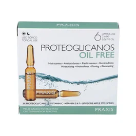 PRAXIS Proteoglicanos Oil Free 6 Ampollas para Piel Mixta Grasa Sensible Hidratante Antiarrugas
