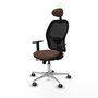 PIQUERAS Y CRESPO Silla de oficina Jorquera con mecanismo Sincro/Traslack Marrón y Negro