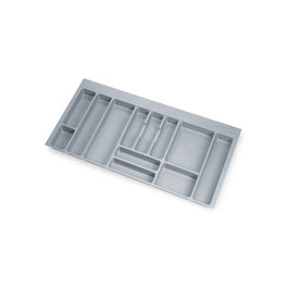 Emuca Cubertero Optima para cajón Universal, módulo 1.000mm, Plástico, Gris
