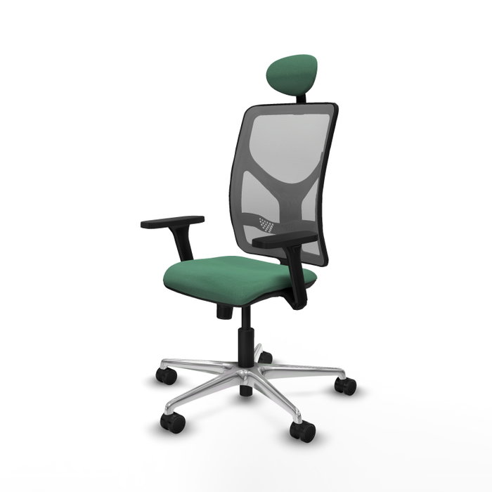 PIQUERAS Y CRESPO Silla de oficina Motilla con mecanismo Sincro, Verde esmeralda y Gris PIQUERAS Y CRESPO Silla de oficina Motilla con mecanismo Sincro, Verde esmeralda y Gris