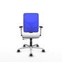 PIQUERAS Y CRESPO Silla de oficina Motilla con mecanismo Sincro/Traslack, Blanco y Azul