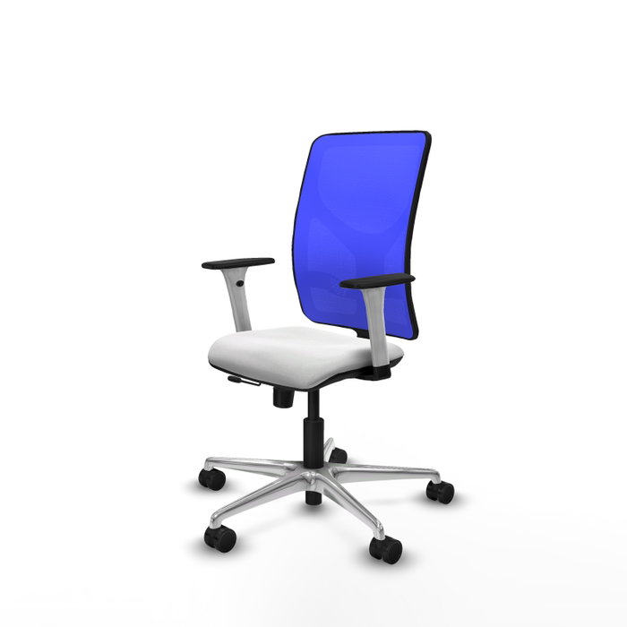PIQUERAS Y CRESPO Silla de oficina Motilla con mecanismo Sincro/Traslack, Blanco y Azul PIQUERAS Y CRESPO Silla de oficina Motilla con mecanismo Sincro/Traslack, Blanco y Azul