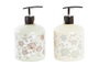 DKD Home Decor Dosificador de Cristal y ABS 350ml (Set de 2, Colores Surtidos)
