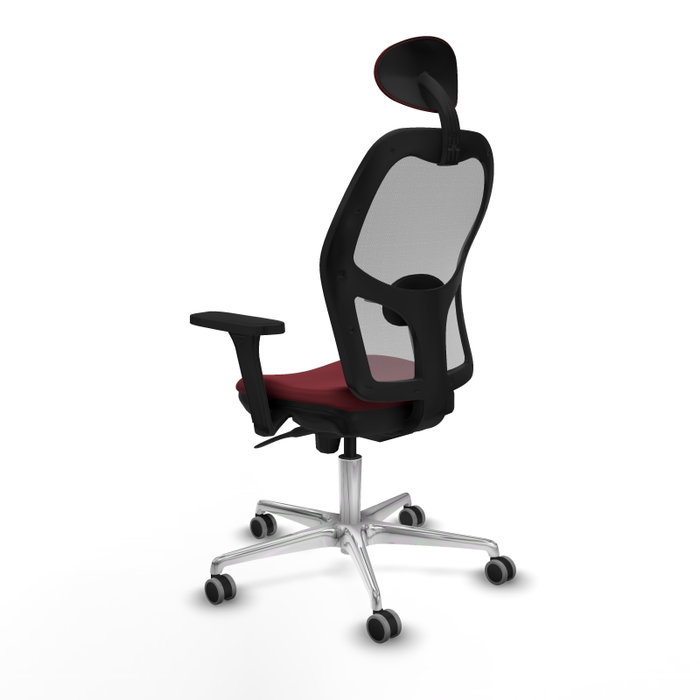 PIQUERAS Y CRESPO Silla de oficina Jorquera con mecanismo Sincro, Granate y Gris PIQUERAS Y CRESPO Silla de oficina Jorquera con mecanismo Sincro, Granate y Gris