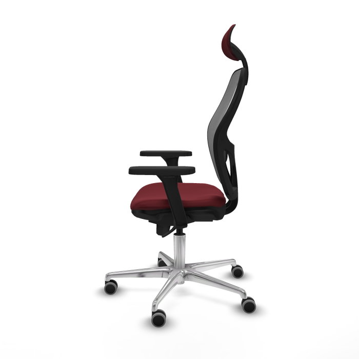 PIQUERAS Y CRESPO Silla de oficina Jorquera con mecanismo Sincro, Granate y Gris PIQUERAS Y CRESPO Silla de oficina Jorquera con mecanismo Sincro, Granate y Gris