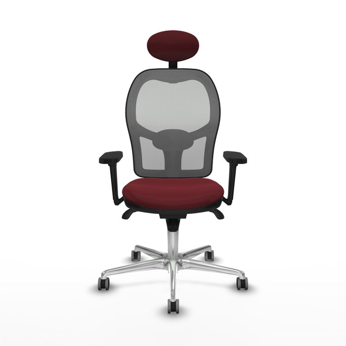 PIQUERAS Y CRESPO Silla de oficina Jorquera con mecanismo Sincro, Granate y Gris PIQUERAS Y CRESPO Silla de oficina Jorquera con mecanismo Sincro, Granate y Gris
