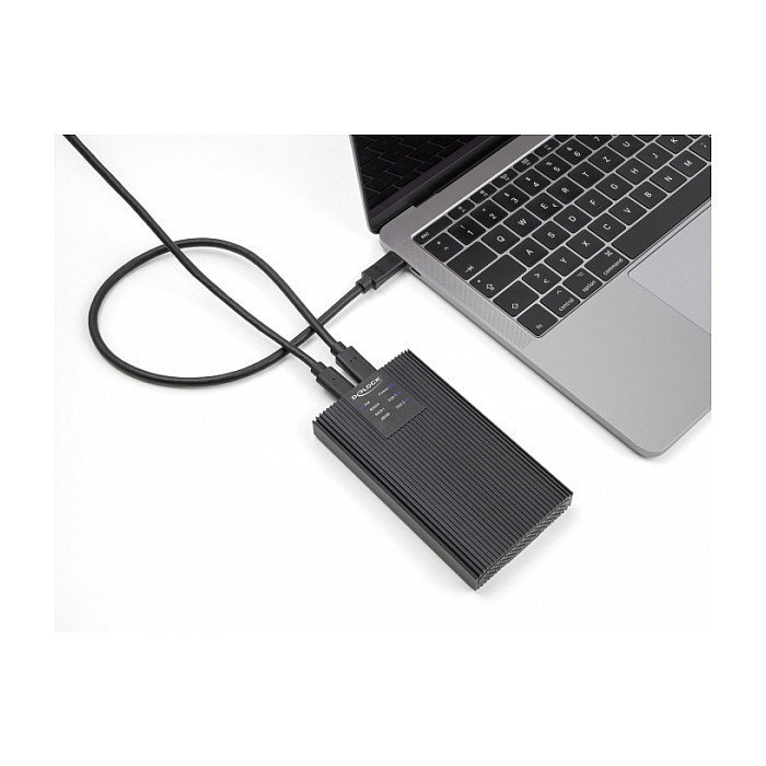 DeLOCK 42022 Carcasa externa USB 20 Gbps para 2 x M.2 NVMe PCIe