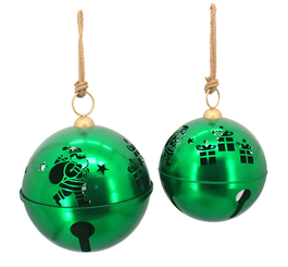 DKD Home Decor Set de 2 Decoraciones Colgantes de Metal Verde