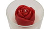 DKD Home Decor Vela de Cristal San Valentín, Fragancia Fresa, 282 g