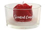 DKD Home Decor Vela de Cristal San Valentín, Fragancia Fresa, 282 g