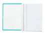 Liderpapel Cuaderno Espiral A4 Micro Crafty Tapa Forrada Turquesa 120h 90gr Cuadro 5mm 5 Bandas 4 Taladros