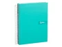 Liderpapel Cuaderno Espiral A4 Micro Crafty Tapa Forrada Turquesa 120h 90gr Cuadro 5mm 5 Bandas 4 Taladros