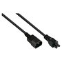 GoodConnections Extensión de cable de alimentación C14 a C5, 3 m, Negro
