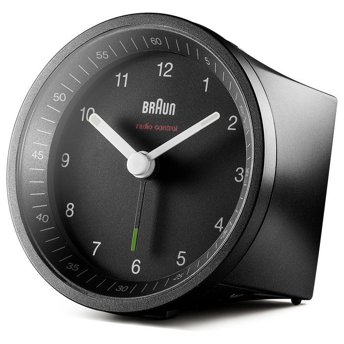 Braun BC 07 B-DCF Funkwecker Reloj Despertador Analógico de Radio, Ø 8 cm, Negro