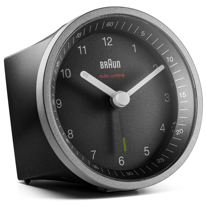 Braun BC 07 B-DCF Funkwecker Reloj Despertador Analógico de Radio, Ø 8 cm, Negro