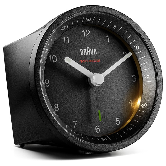 Braun BC 07 B-DCF Funkwecker Reloj Despertador Analógico de Radio, Ø 8 cm, Negro