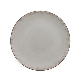 BAUSCHER Plato Llano Natural Gray 26 cm, Vajilla de Porcelana, Modelo Llano (Set de 6)