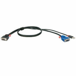 Lindy Cable VGA (D-Sub) 1m - Conector VGA Macho-Macho - Azul, 33770