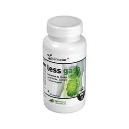 Plannatur Less Gass 60 Cápsulas para Aerofagia, Gases y Digestiones Pesadas con Carbón Activo, Hinojo y Menta