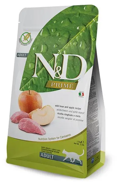 Farmina N&D Cat Prime Jabalí Pienso para Gatos Adultos con Jabalí y Manzana 5 kg Farmina N&D Cat Prime Jabalí Pienso para Gatos Adultos con Jabalí y Manzana 5 kg