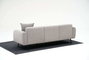 Atelier Del Sofa Sofá de 3 Plazas Chenilla Gris Claro 235x82x77 cm