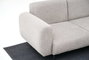 Atelier Del Sofa Sofá de 3 Plazas Chenilla Gris Claro 235x82x77 cm