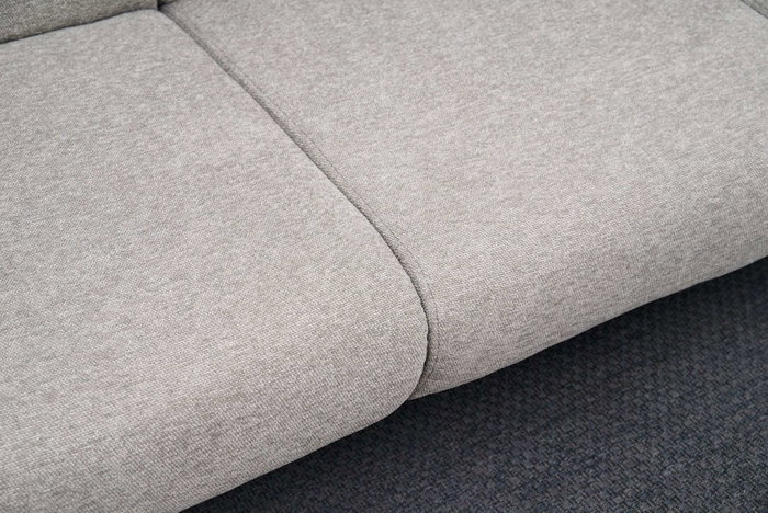 Atelier Del Sofa Sofá de 3 Plazas Chenilla Gris Claro 235x82x77 cm