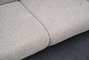 Atelier Del Sofa Sofá de 3 Plazas Chenilla Gris Claro 235x82x77 cm
