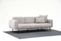 Atelier Del Sofa Sofá de 3 Plazas Chenilla Gris Claro 235x82x77 cm