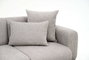 Atelier Del Sofa Sofá de 3 Plazas Chenilla Gris Claro 235x82x77 cm