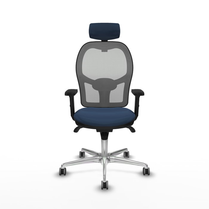 PIQUERAS Y CRESPO Silla de oficina Jorquera con mecanismo Sincro Azul marino y Gris