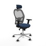 PIQUERAS Y CRESPO Silla de oficina Jorquera con mecanismo Sincro Azul marino y Gris