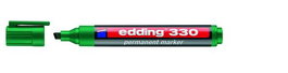 EDDING Marcador Permanente 330 Biselado Verde (Set de 10)