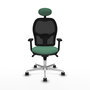 PIQUERAS Y CRESPO Silla de oficina Jorquera con mecanismo Sincro, Verde esmeralda y Negro