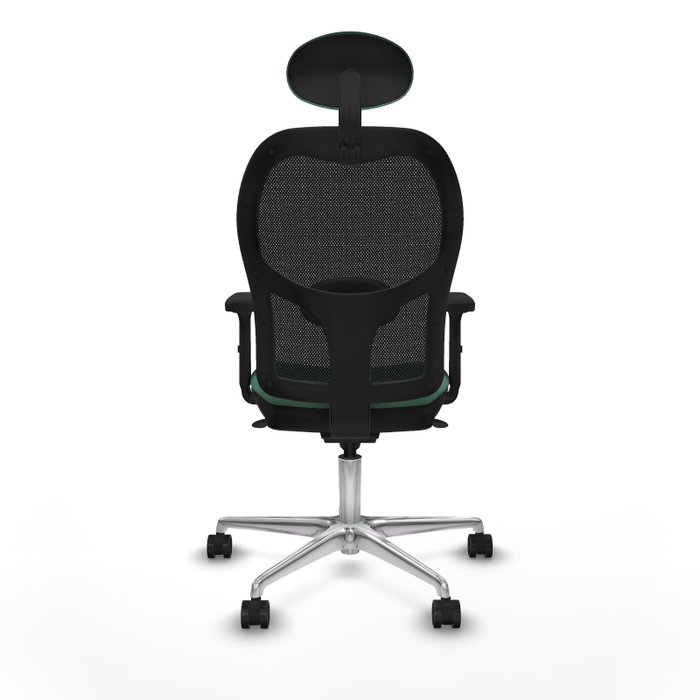 PIQUERAS Y CRESPO Silla de oficina Jorquera con mecanismo Sincro, Verde esmeralda y Negro