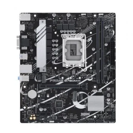 ASUS Prime B760M-K Placa Base Micro ATX Socket LGA1700, Intel B760, DDR5 (Hasta 8000 MHz), PCIe 4.0, 2x M.2, Realtek 2.5Gb Ethernet, Aura Sync RGB