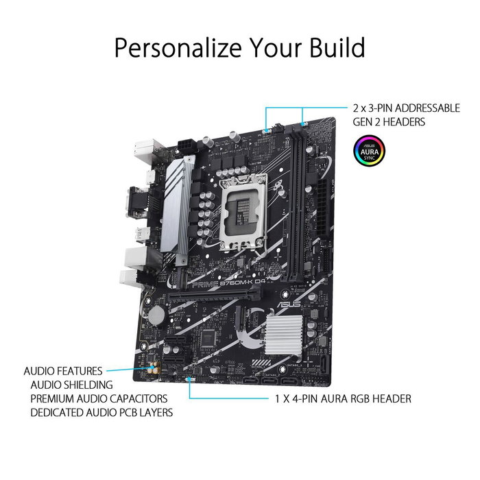 ASUS Prime B760M-K LGA 1700 DDR5 Micro ATX