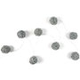Home Deco Factory Guirnalda de 8 luces LED Ratán Gris, 2700K