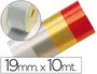 Eurocinsa Cinta fantasía Plata 10 m x 19 mm