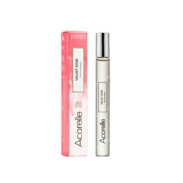 Acorelle Eau de Parfum Roll-On Velvet Rose 10 ml - Fragancia floral de rosa y geranio - Ecológico y orgánico certificado ECOCERT