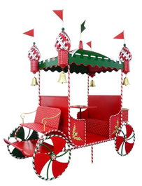 DKD Home Decor Carroza Metal Roja XXL