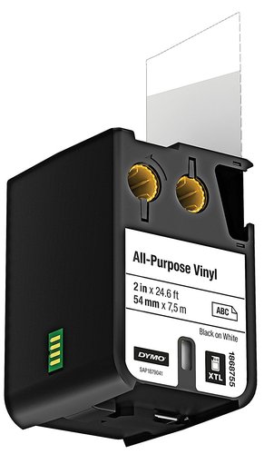 Dymo Cinta XTL Negro sobre Blanco 54mm x 7.0m en Vinilo