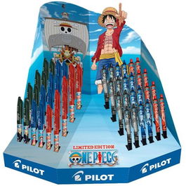 Pilot Bolígrafo Tinta Borrable Frixion Ball Plus Edición Limitada One Piece Expositor 48 Unidades