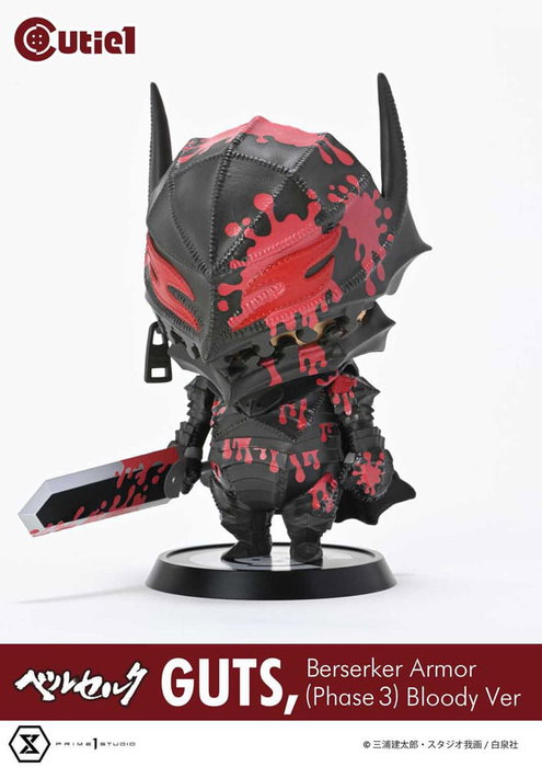 Berserk Minifigura Cutie1 PVC Guts Berserker Armor (Phase 3) Bloody Ver. 12 cm