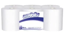 Quimxel Rollo de Papel Secamanos Blanco, 150 Metros, Paquete de 6 Unidades