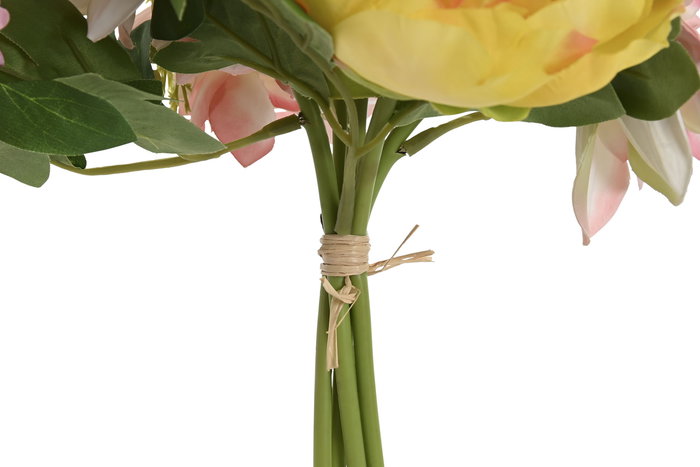 DKD Home Decor Ramo Rosa Verde 24 x 30 x 24 cm (12 Unidades)