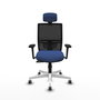 PIQUERAS Y CRESPO Silla de oficina Yunquera con mecanismo Sincro, Azul marino y Negro