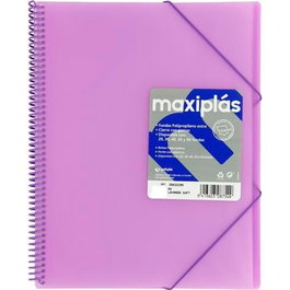 Grafoplás Carpeta Con Fundas Maxiplás Espiral A4 30 Fundas C-Sobre Pp Rígido Translúcido Lavanda Soft